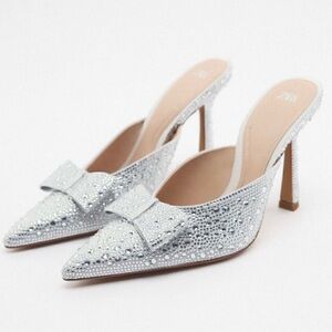 Elegant Silver Women's Heels